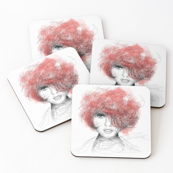 Item preview, Woman face linework with red designed and sold by DasSM-Studio.