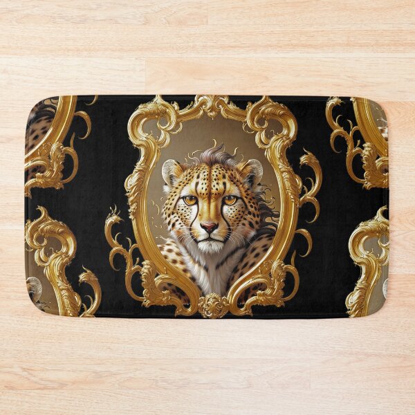 Item preview, Royal Prince Cheetah Baroque Decorative Golden Frame  designed and sold by artelligens.
