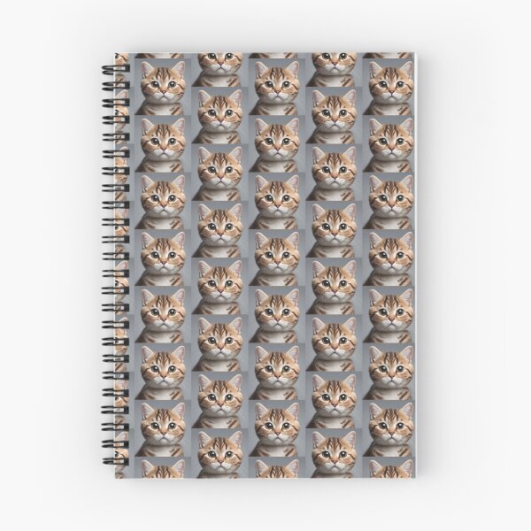 Item preview, Cute kitten with brown striped fur and big eyes_offset grid designed and sold by DeJuin.