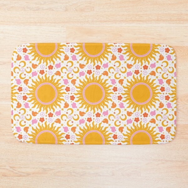 Item preview, Boho Pink and Orange Sun Pattern designed and sold by Creative Brat Design Studio.
