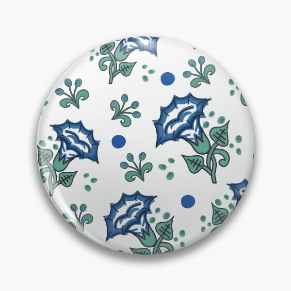 Item preview, Talavera Jimsonweed Flower - Blue 2 designed and sold by elizdesign.