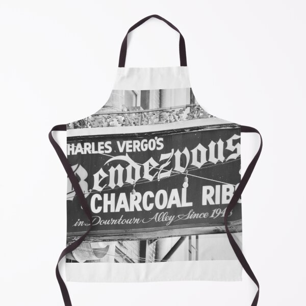 Item preview, Black And White Charles Vergos Rendezvous Charcoal Ribs Memphis Tennessee designed and sold by LisaWootenPhoto.