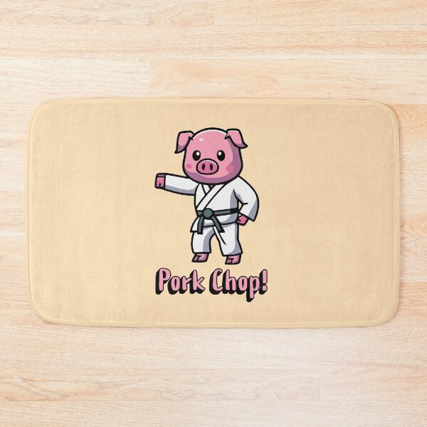 Item preview, Pork Chop! Funny Karate Pig Cartoon designed and sold by PMCreative.