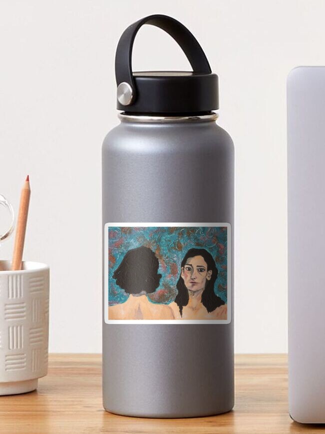 Imagen 1 de 3, Pegatina con la obra Pintura de bolsa de pulgas, diseñada y vendida por NancyisBroke.