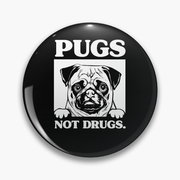 Item preview, Pugs Not Drugs funny pug mugshot illustration  designed and sold by Majesticoo.