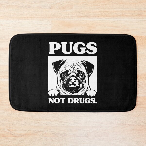 Item preview, Pugs Not Drugs funny pug mugshot illustration  designed and sold by Majesticoo.