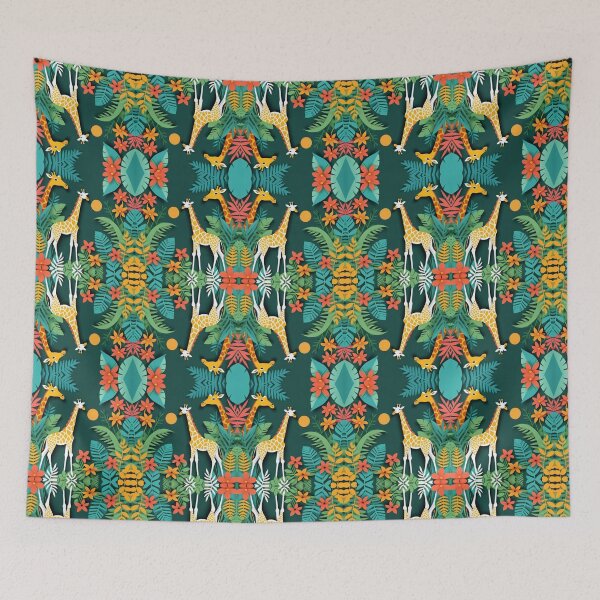 Item preview, jungle dessins with giraffe designed and sold by Wilfried van Dokkumburg.