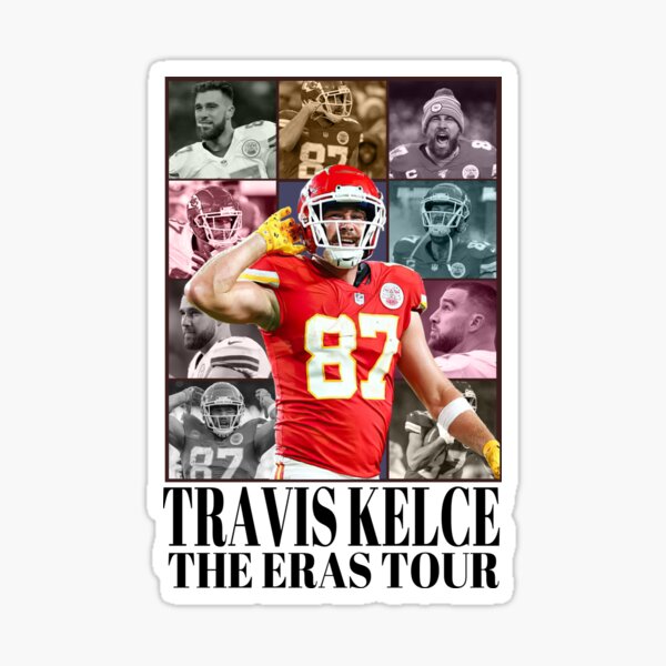 kelce chiefs jersey stars Sticker for Sale by jessicanoble