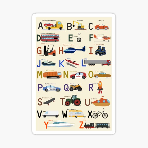 Item preview, Car Alphabet Vehicles ABC designed and sold by rused.