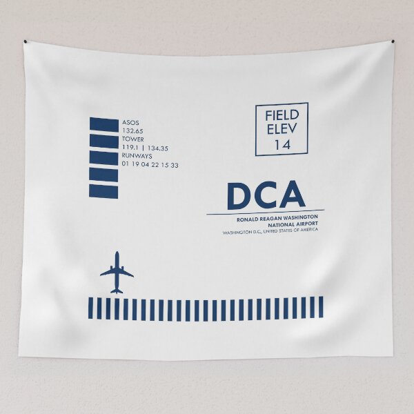 Item preview, DCA Washington D.C. (Alternate Blue) Airport Code Art designed and sold by vipultelang.