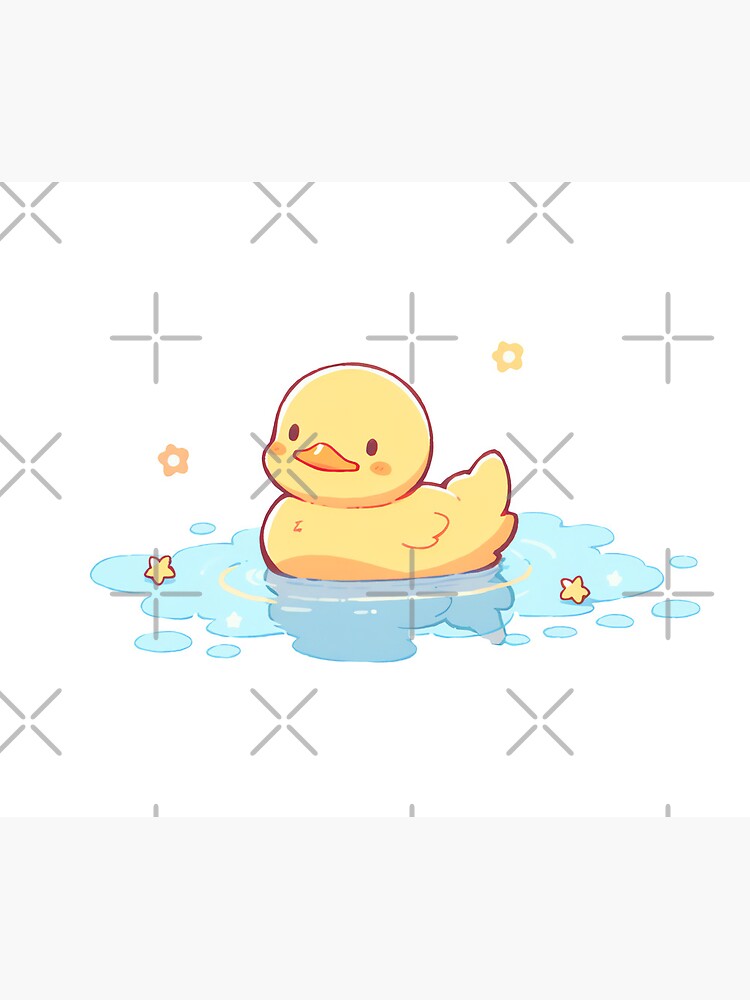 Cute Kawaii Yellow Rubber Duck Swimming Mouse Pad for Sale by CozyKawaiiArt Redbubble