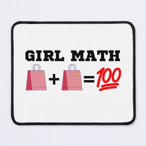 Item preview, Girl Math Shopping 100 designed and sold by RedPumpFlash.