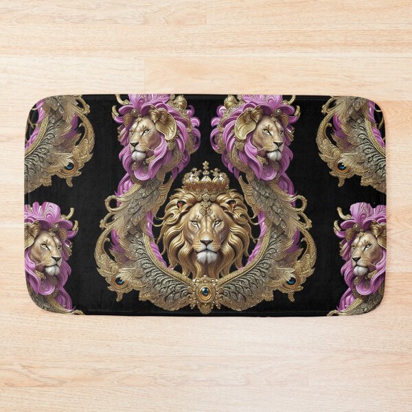 Item preview, Majestic Lion King Golden Decorative Baroque Art designed and sold by artelligens.