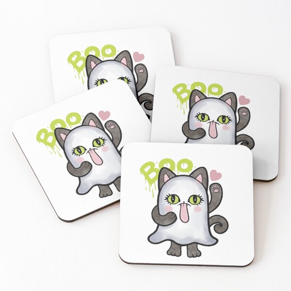 Item preview, Cute Ghost Cat say Boo! designed and sold by LullaStudio.