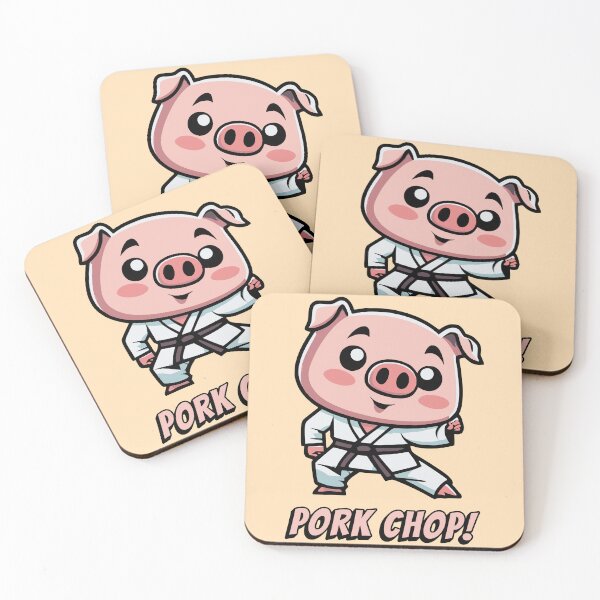 Item preview, Pork Chop! Funny Karate Pig Cartoon designed and sold by PMCreative.