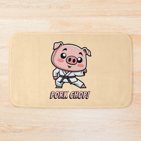 Item preview, Pork Chop! Funny Karate Pig Cartoon designed and sold by PMCreative.