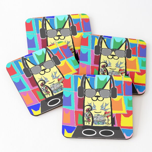 Item preview, cat rocker DJ Supe rstar  designed and sold by LowEndGraphics.