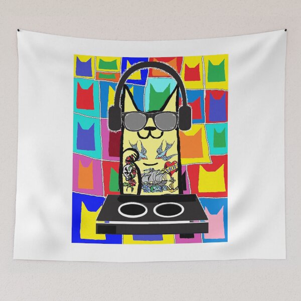 Item preview, cat rocker DJ Supe rstar  designed and sold by LowEndGraphics.