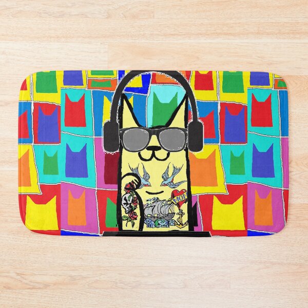Item preview, cat rocker DJ Supe rstar  designed and sold by LowEndGraphics.