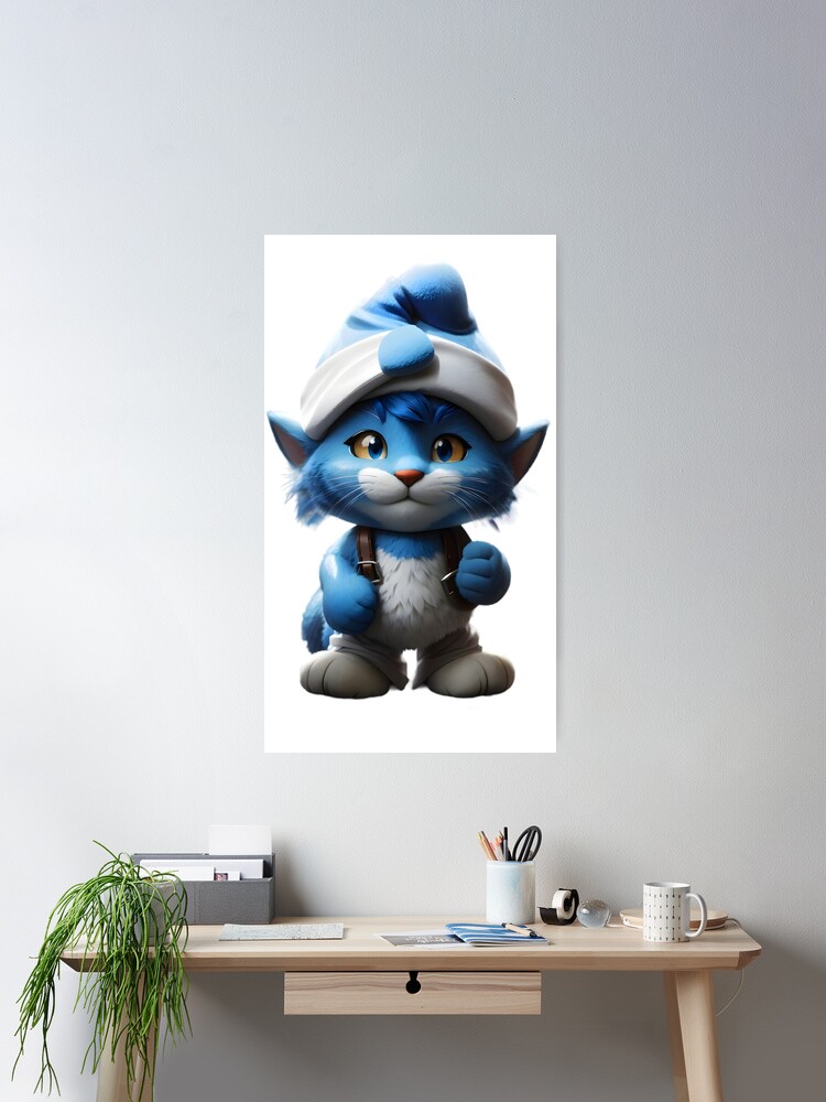 Cute Little Smurf Cat Poster for Sale by sklstore