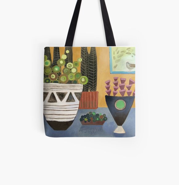 Visiting Sparrow All Over Print Tote Bag