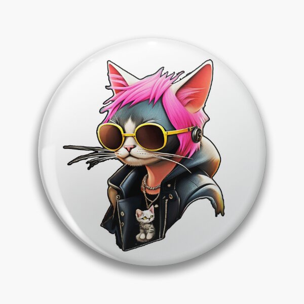 Item preview,  Cute punk cat  art design #cat lover1 designed and sold by sdartproject.