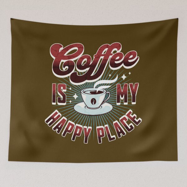 Item preview, Coffee is my happy place - Funny Caffeine Humor. designed and sold by Gilby-Designs.