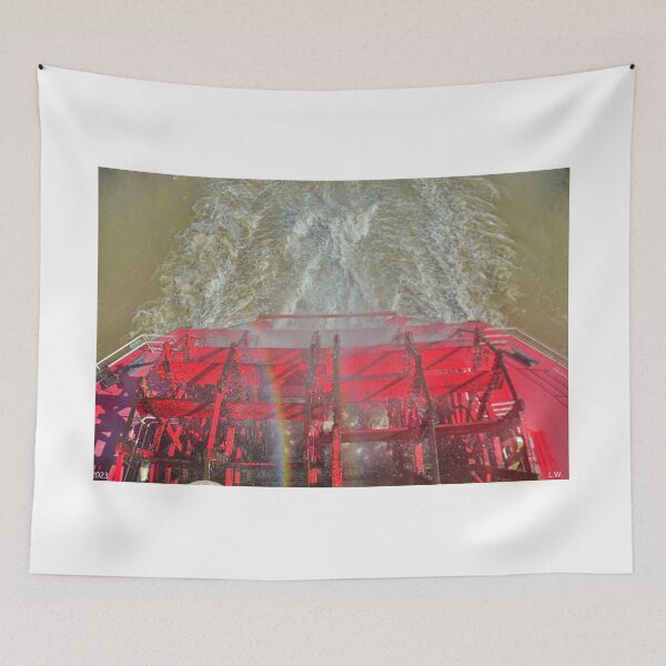 Item preview, A Rainbow And Paddle Wheel American Queen Steamboat designed and sold by LisaWootenPhoto.