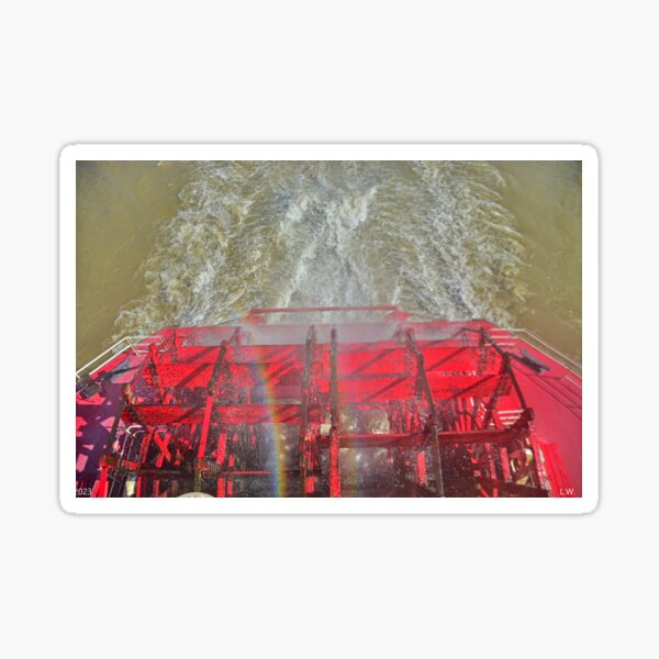 Item preview, A Rainbow And Paddle Wheel American Queen Steamboat designed and sold by LisaWootenPhoto.