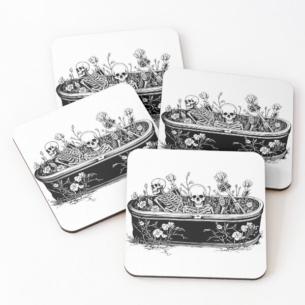 Item preview, Skeletons in the floral coffin designed and sold by Anbe_design.