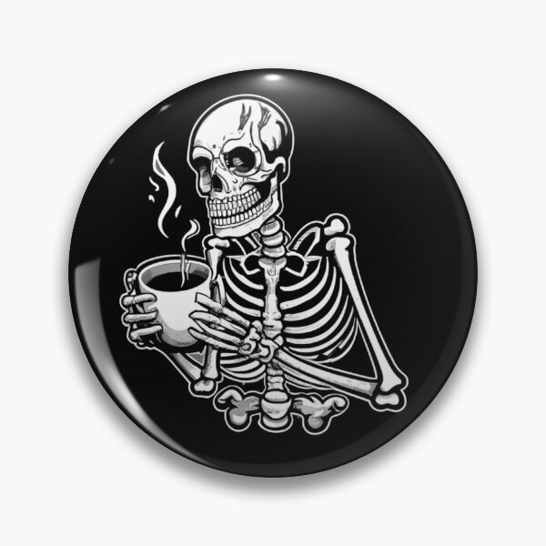 Item preview, Skeleton drinking coffee designed and sold by TrendyPalette.