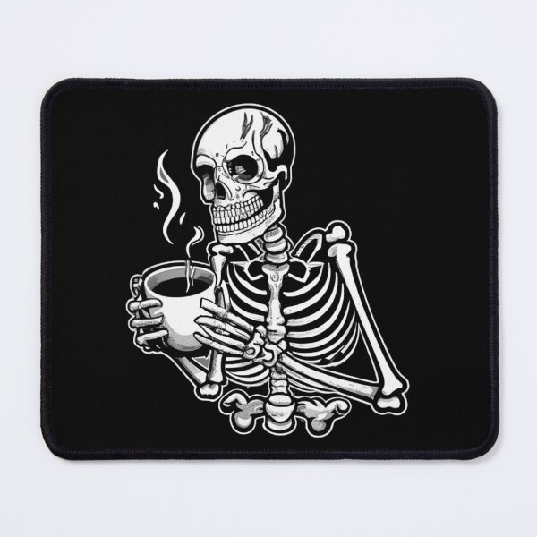 Item preview, Skeleton drinking coffee designed and sold by TrendyPalette.