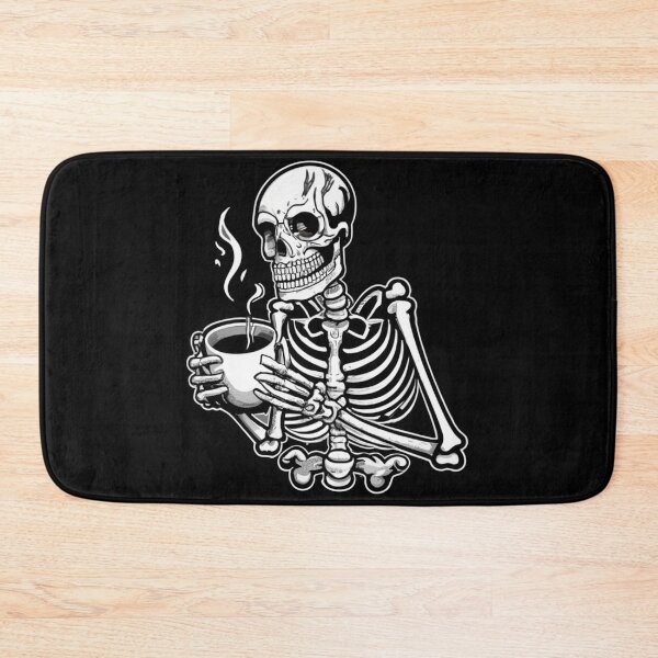 Item preview, Skeleton drinking coffee designed and sold by TrendyPalette.