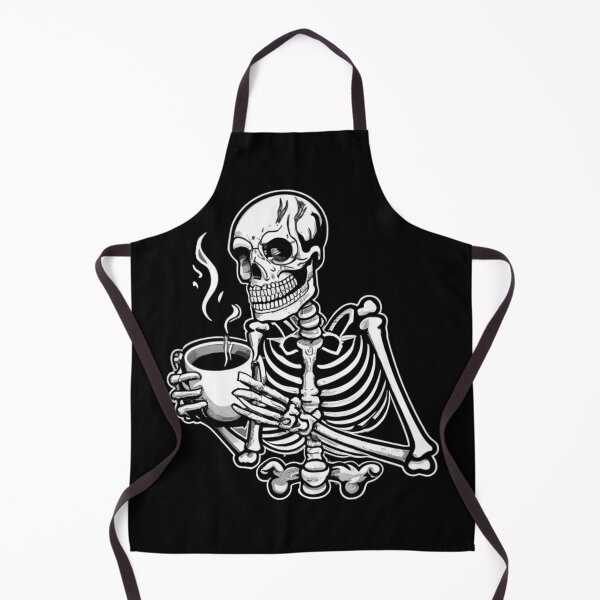 Item preview, Skeleton drinking coffee designed and sold by TrendyPalette.