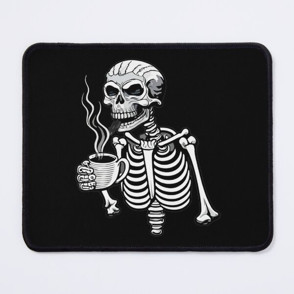 Item preview, Skeleton drinking coffee designed and sold by TrendyPalette.