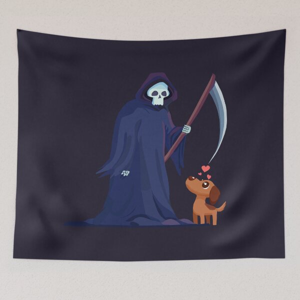 Item preview, Grim Reaper and His Best Pal designed and sold by RottenAppleShop.