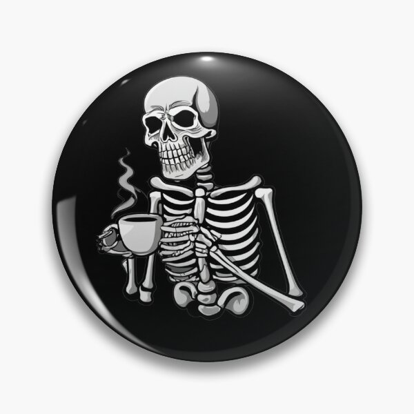Item preview, Skeleton drinking coffee designed and sold by TrendyPalette.