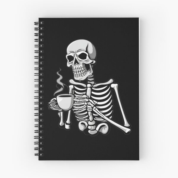Item preview, Skeleton drinking coffee designed and sold by TrendyPalette.