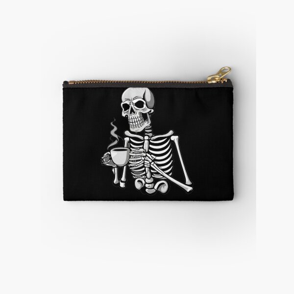 Item preview, Skeleton drinking coffee designed and sold by TrendyPalette.