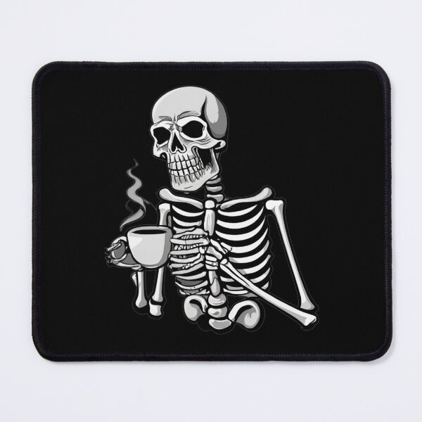 Item preview, Skeleton drinking coffee designed and sold by TrendyPalette.