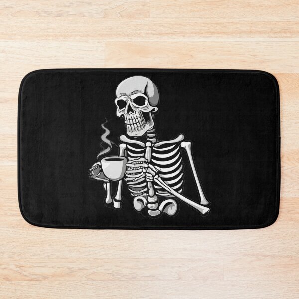 Item preview, Skeleton drinking coffee designed and sold by TrendyPalette.