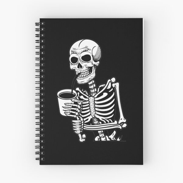 Item preview, Skeleton drinking coffee designed and sold by TrendyPalette.