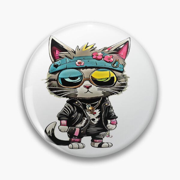 Item preview, Cute punk cat  art design #cat lover1 designed and sold by sdartproject.