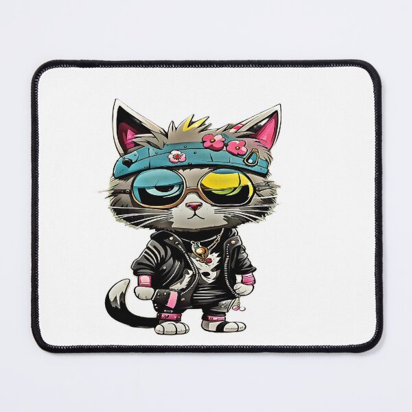 Item preview, Cute punk cat  art design #cat lover1 designed and sold by sdartproject.