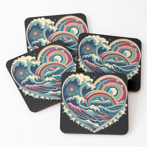 Aperçu de l'œuvre heart-shaped waves créée et vendue par TrendyPalette.