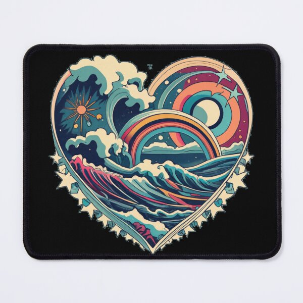 Item preview, heart-shaped waves designed and sold by TrendyPalette.