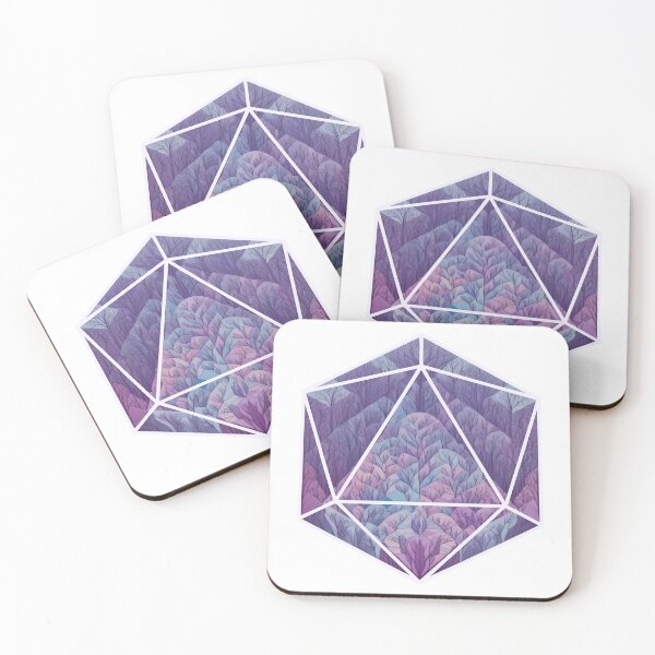 Item preview, D20 Purple Forest Dice Design designed and sold by toadsandtoast.