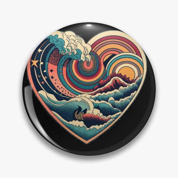 Artikelvorschau, heart-shaped waves entworfen und verkauft von TrendyPalette.