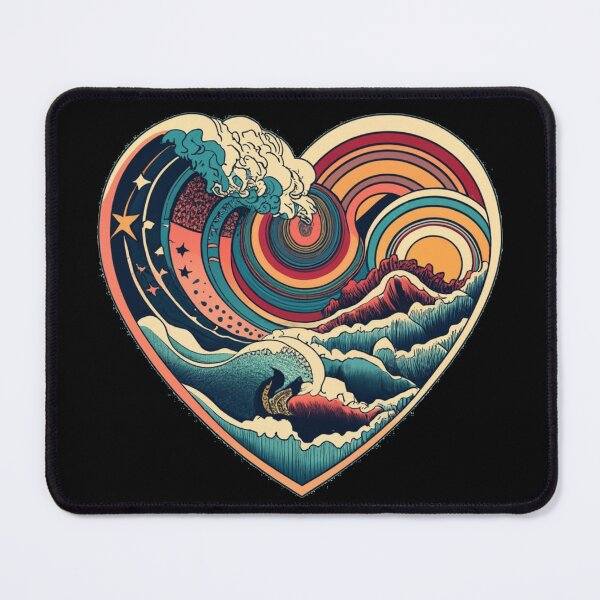 Item preview, heart-shaped waves designed and sold by TrendyPalette.