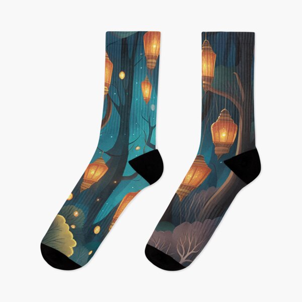 Item preview, Magical Forest with Glowing Lanterns designed and sold by Arkneer.